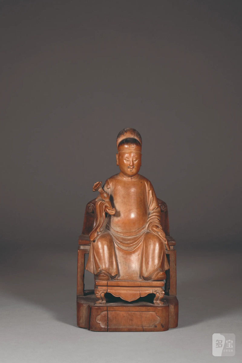 清 黄杨木刻文昌帝座像